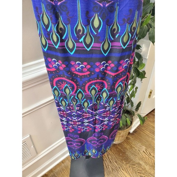 Xhilaration Women's Multicolor Rayon Halter Neck Sleeveless Long Maxi Dress XS - Picture 4 of 11